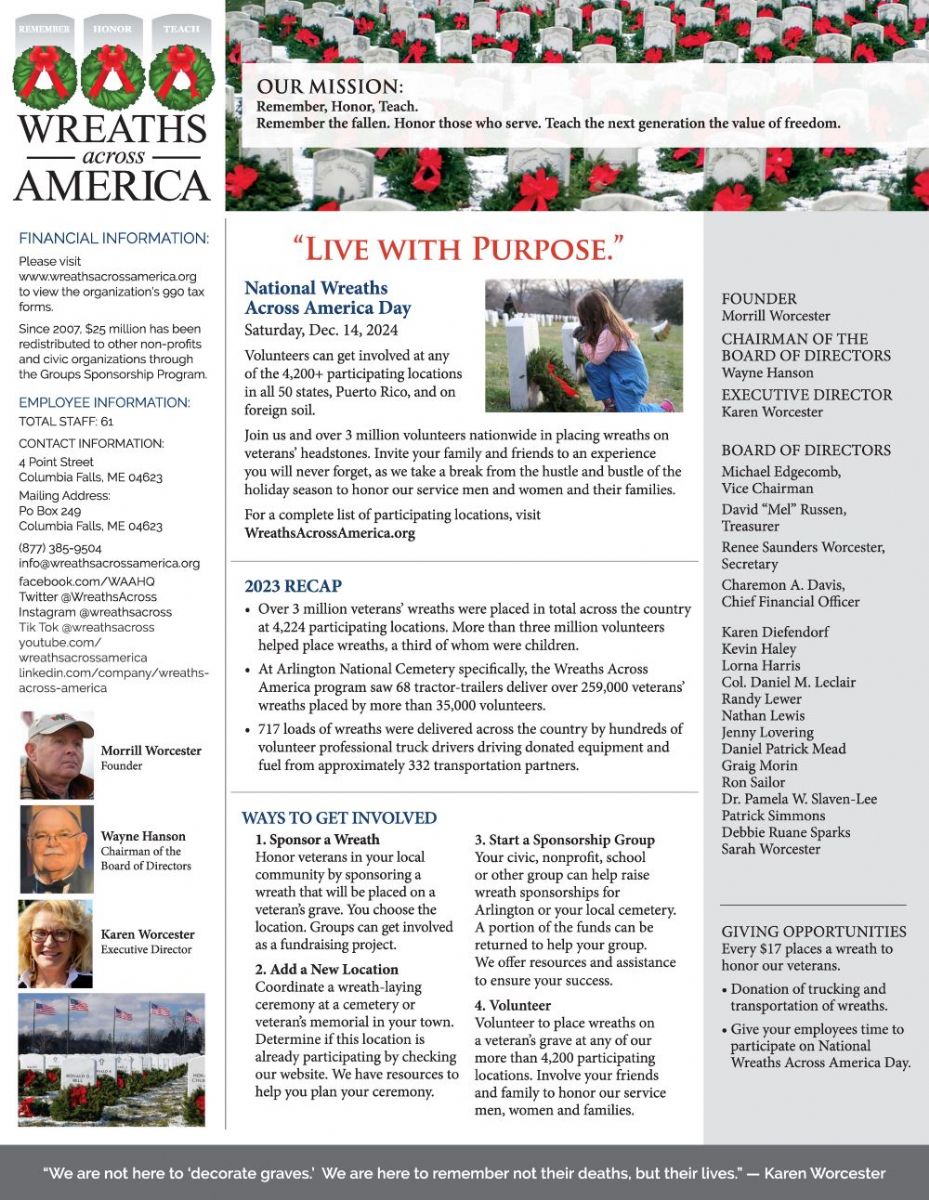 Wreaths Across America Fact Sheet